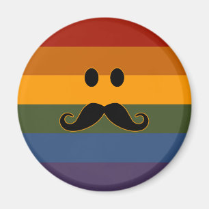 Moustache Pride custom magnet