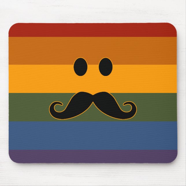 Moustache Pride custom mousepad (Front)