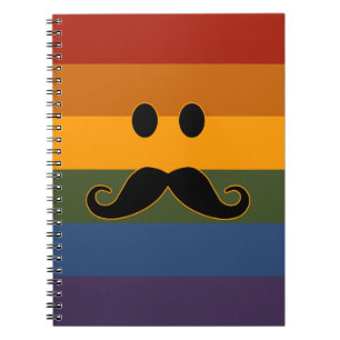 Moustache Pride custom notebook