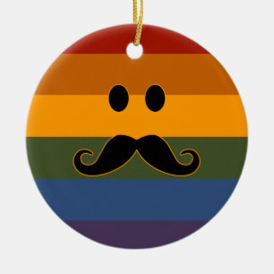 Moustache Pride custom ornament