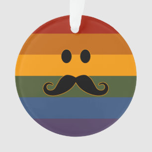 Moustache Pride custom ornament