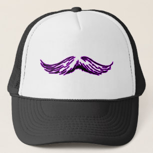 Moustache Purple Black The MUSEUM Zazzle Gifts Trucker Hat