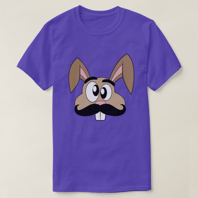 Moustache Rabbit T-Shirt (Design Front)