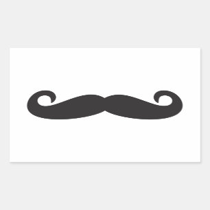 Moustache Rectangular Sticker