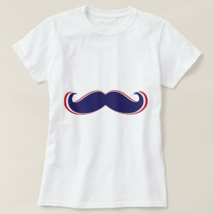 Moustache - Red, White and Blue T-Shirt
