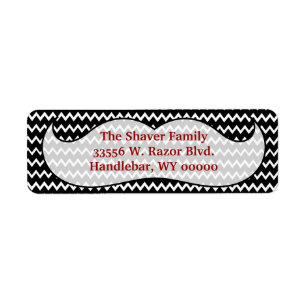 Moustache Return Address Label