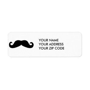 Moustache Return Address Label