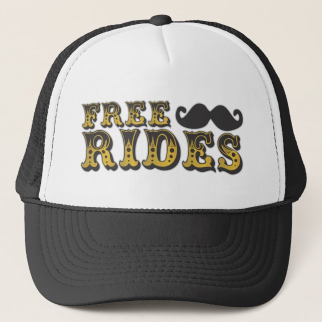Moustache Ride  Trucker Hat (Front)
