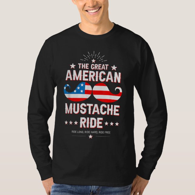 Moustache Rides Presents T-Shirt (Front)