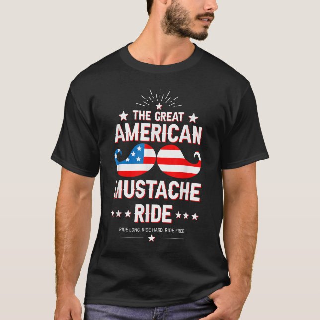 Moustache Rides Presents T-Shirt (Front)