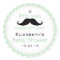 Moustache Sage Green Baby Shower