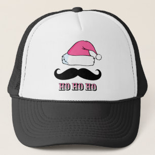 Moustache Santa Pink Trucker Hat