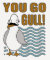 Moustache Seagull You Go Gull