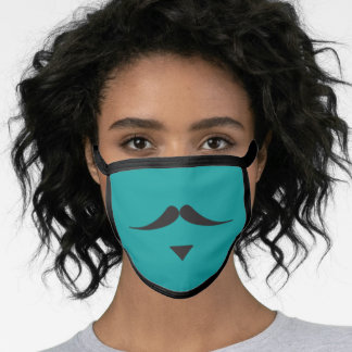 MOUSTACHE 'Sir Thomas' face mask on aqua