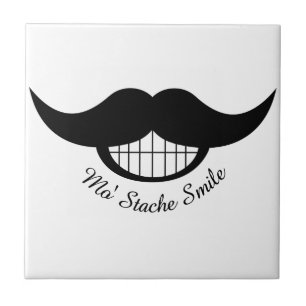 Moustache Smile Ceramic Tile