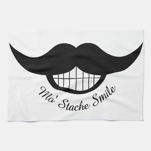 Moustache Smile Tea Towel (Horizontal)