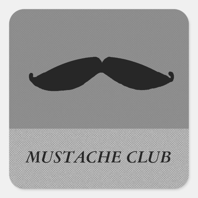 Moustache Square Sticker (Front)
