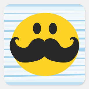 Moustache Square Sticker