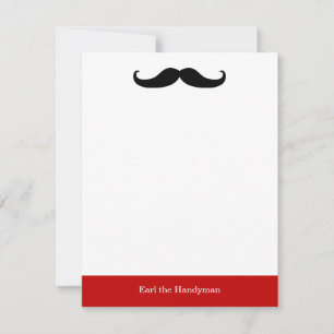 Moustache Stationery Card