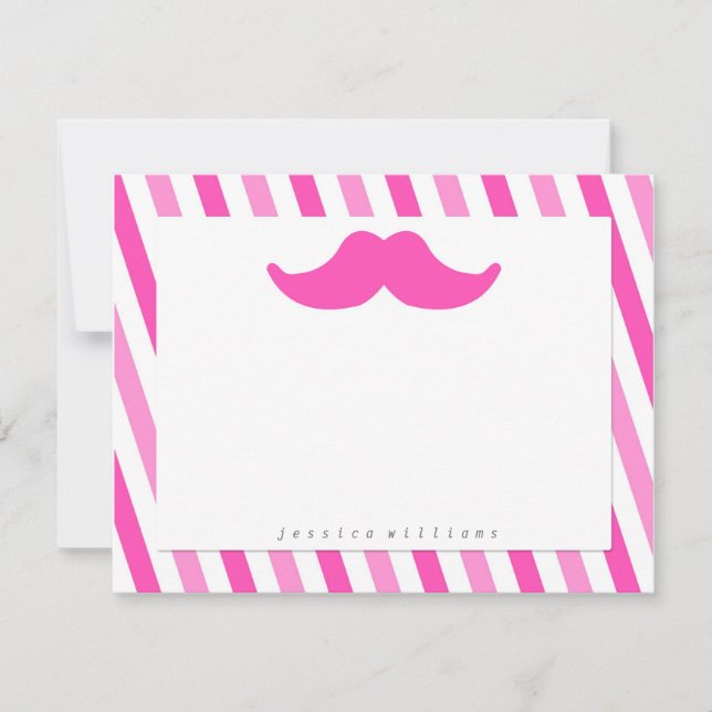 Moustache Stationery Note Card (Front)