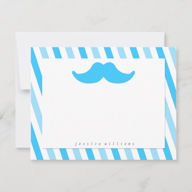 Moustache Stationery Note Card (Front)