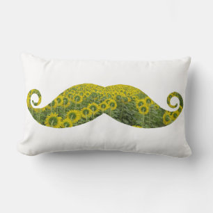 Moustache Sunflowers Lumbar Pillow 33 cm x 53 cm