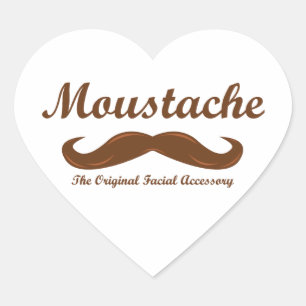 Moustache - The Original Facial Accessory Heart Sticker