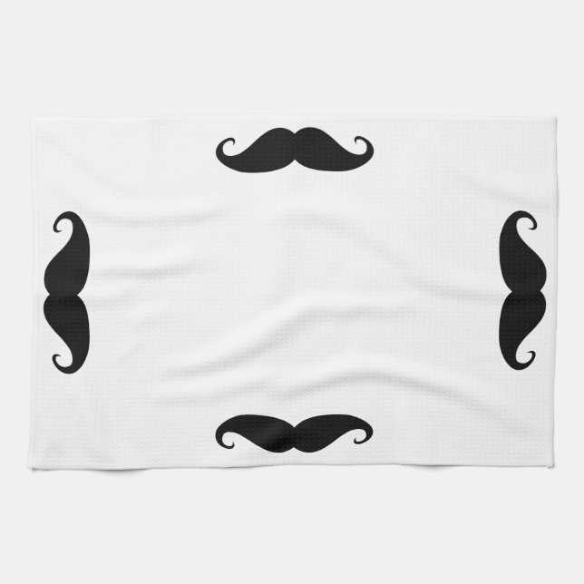 Moustache Towel! Tea Towel (Horizontal)