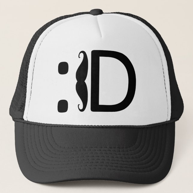 - Moustache Trucker Hat (Front)