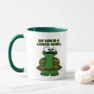 Moustache Turtle Living Shell Mug