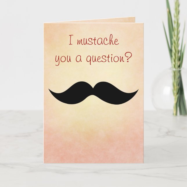 Moustache Valentine Card (Front)