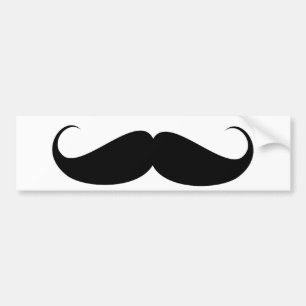 moustache vintage symbol funny moustache bumper sticker
