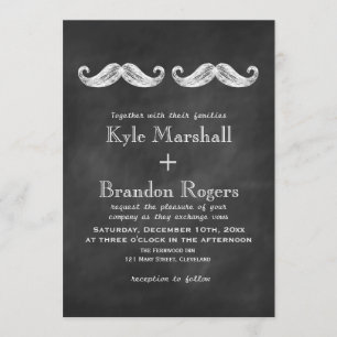 Moustache Wedding Invitation