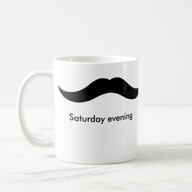 moustache weekend coffee mug (Left)