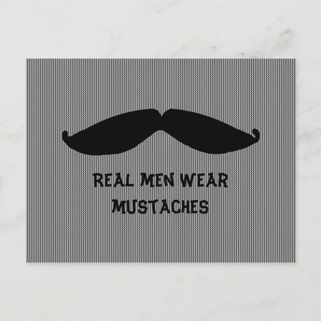 Moustache with Fun Saying Postcard (Front)