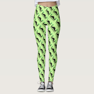 Moustache you for beer St Patrick Day Green Leggings