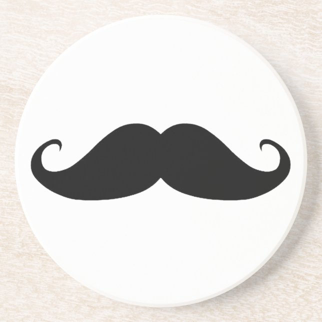 Moustache You Why? Coaster (Front)