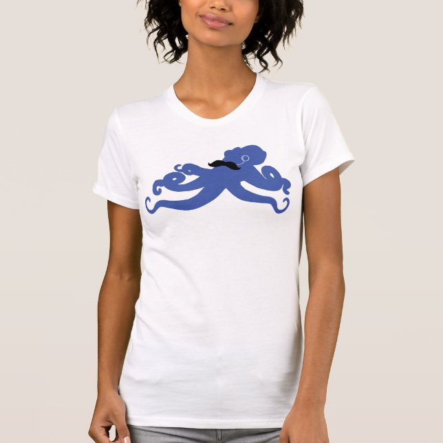 moustached octopus with a monocle T-Shirt (Front)