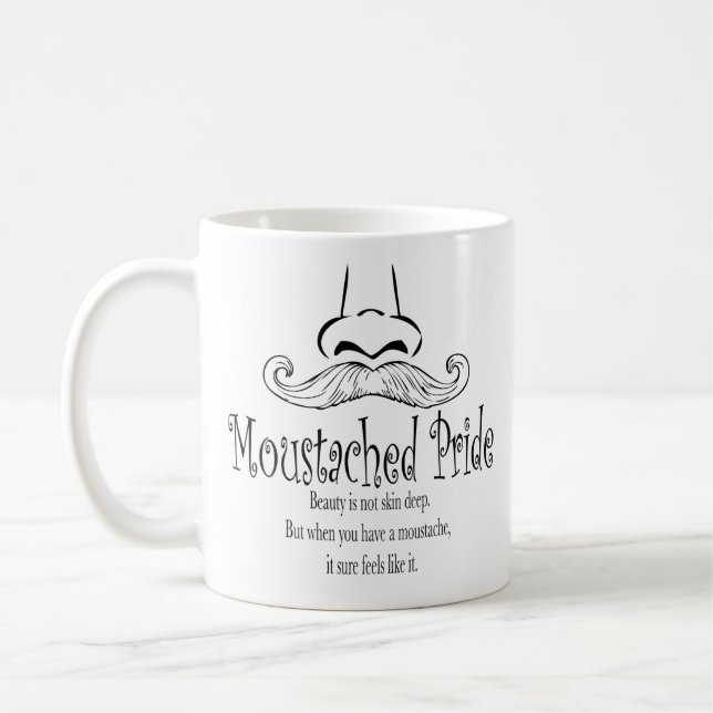 Moustached Pride Coffee Mug (Left)