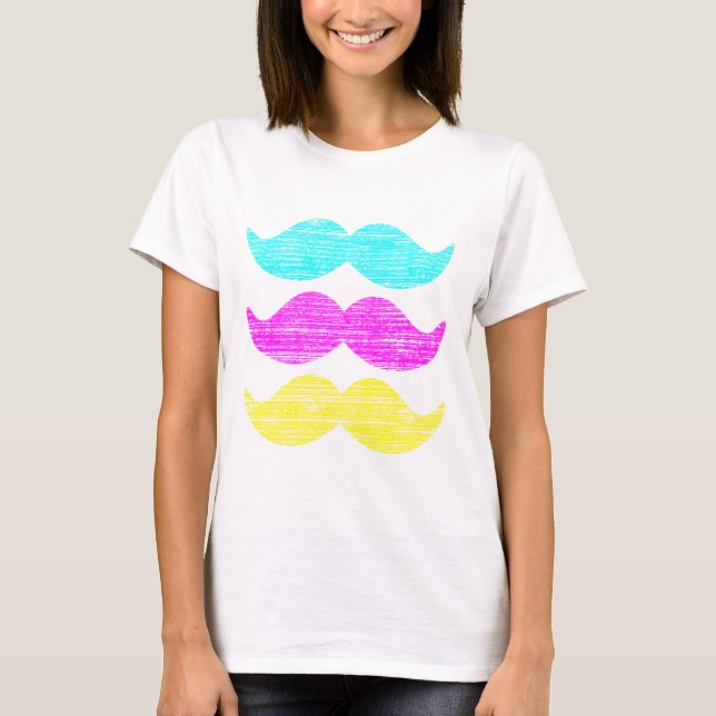 Moustaches CMY T-Shirt (Front)
