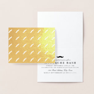 Moustaches Foil Card