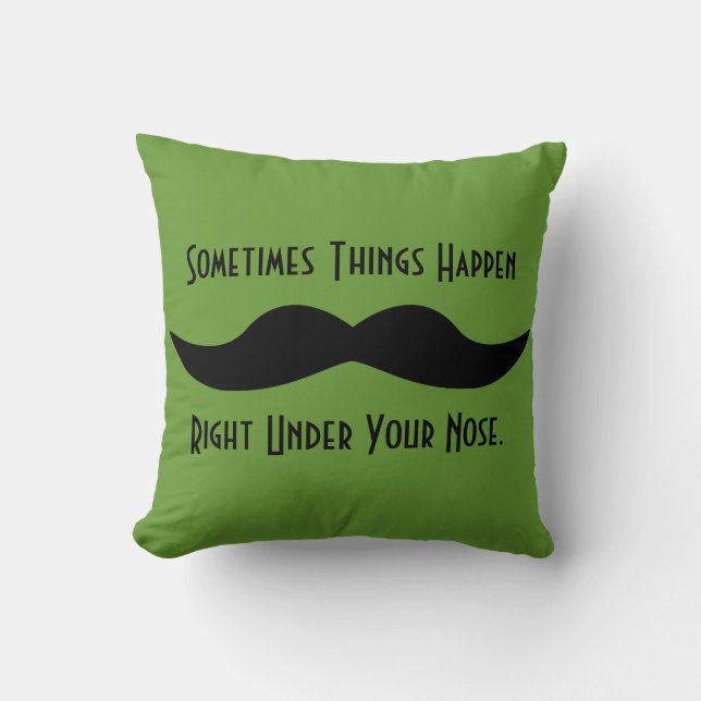 Moustaches Happen Cushion (Front)