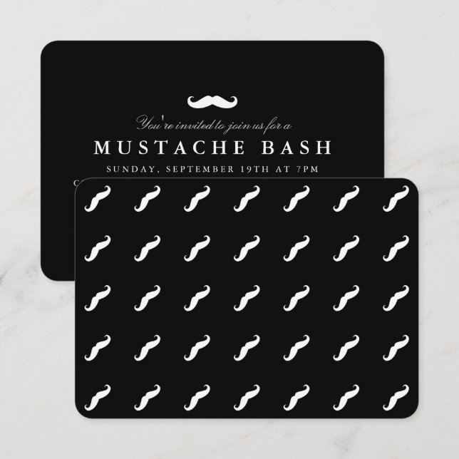 Moustaches Invitation (Front/Back)