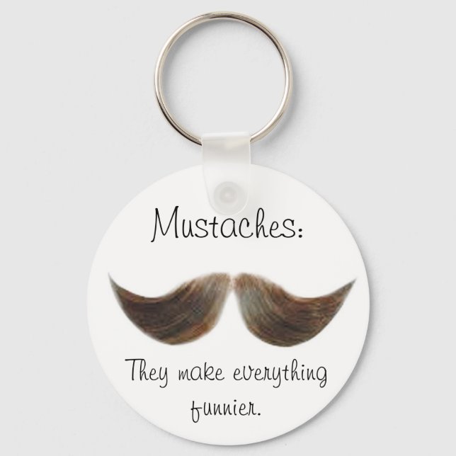 Moustaches Key Ring (Front)