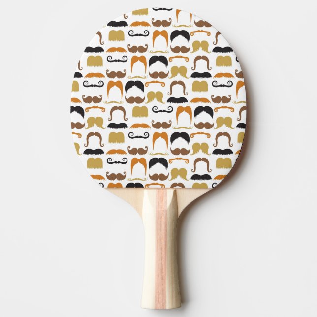 Moustaches Ping Pong Paddle (Front)