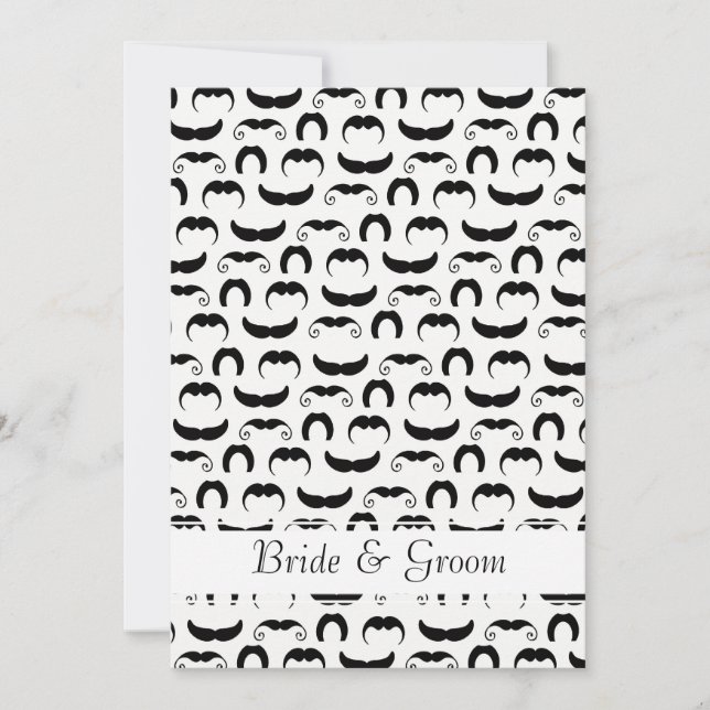 Moustaches Wedding Invitation (Front)