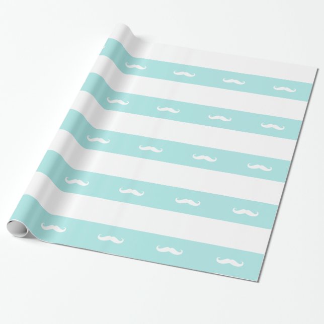 Moustaches Wrapping Paper (Unrolled)
