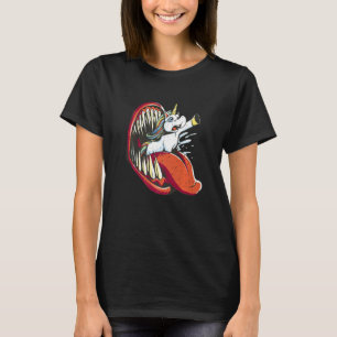 Mouth Eating Unicorn Cool Art T-Shirt