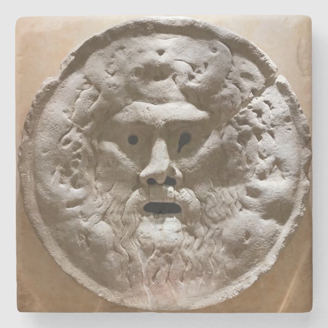 Mouth of Truth Stone Coaster (Front)
