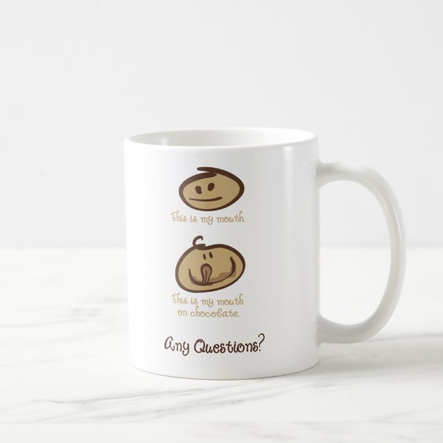 Mouth On Chocolate Coffee Mug (Right)